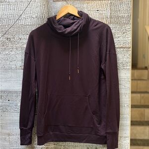 🏷 Onzie | Damon Cutout Back Pullover Cowl Sweater - O/S, Purple